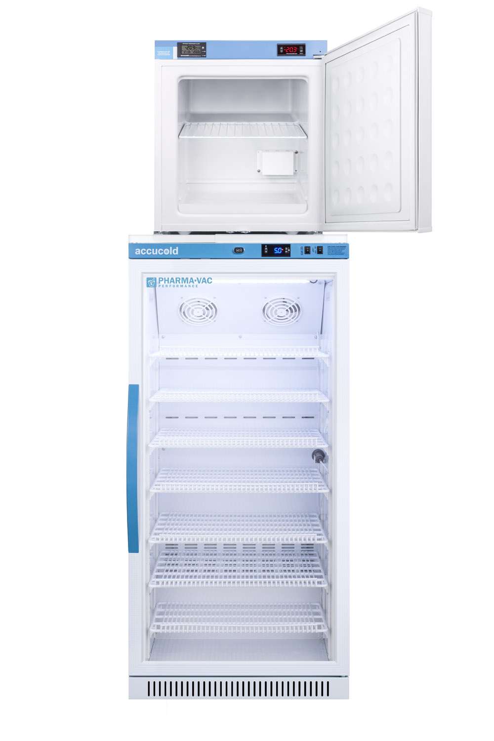 Compact medical/scientific all-freezer with digital thermostat, NIST calibrated thermometer/alarm, and front lock